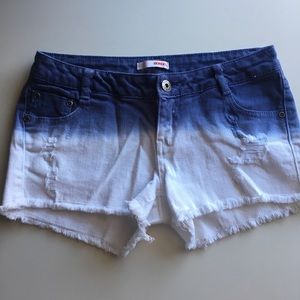 Bingo Shorts-size 1, white and blue jean shorts
